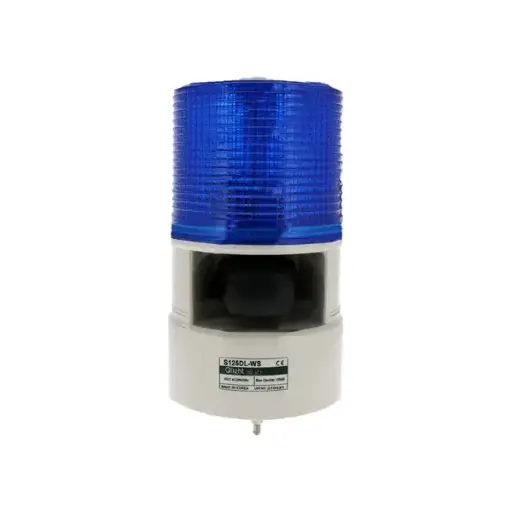 [S125DLWS120B ] S125DLWS120B - QLight - Alarma audiovisual 120vca azul 21 Leds 5 tonos 105dB IP54.