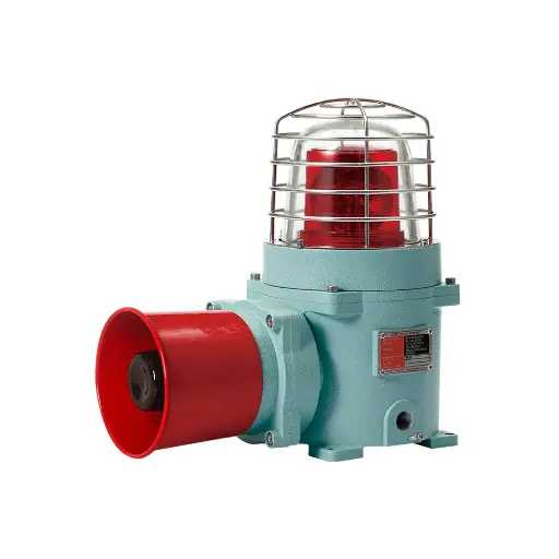 [SESALRWS120R-ATEX ] SESALRWS120R-ATEX - QLight - Alarma audiovisual led giratoria 120vca roja 118dB IP66 a prueba de explosión 