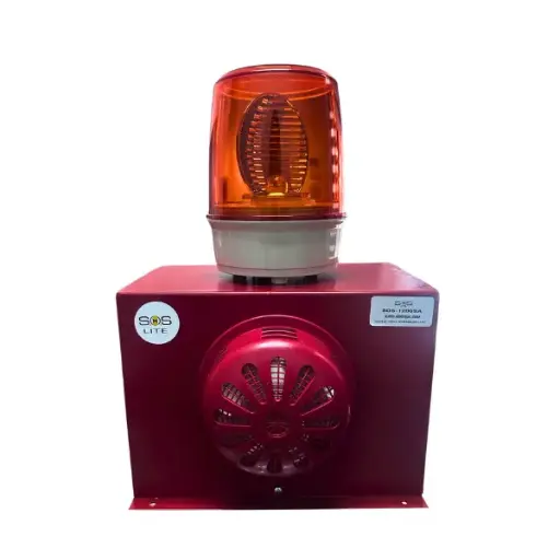 [SOS1200SA ] SOS1200SA - ARMADAS - Alarma audiovisual 110vca ámbar 116dB a 1 metro IP44