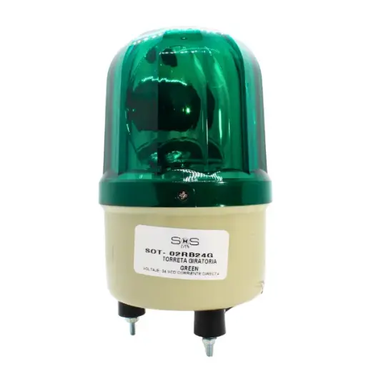 [SOT02RB24G ] SOT02RB24G - SOSLITE - Torreta giratoria 24vcd verde Diam 90mm 0.42 Amps IP54 .