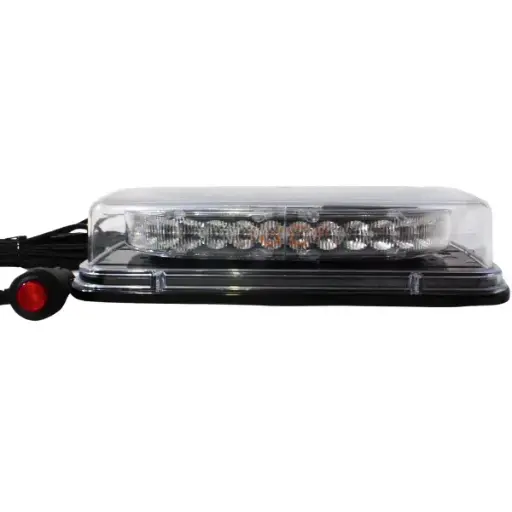 [SOT3511MCA ] SOT3511MCA - SOSLITE - Torreta minibarra led 11" con imán y cable 12-24 vcd ámbar 36 leds 5.4 Amps 20 patrones Clase I IP65