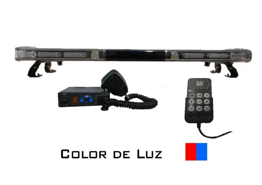 [SOT5649RB ] SOT5649RB - SOSLITE - Torreta barra led 49" 12 vcd 120 leds 54 rojos/54 azules/ 12 blancos 18 amps IP65 Incluye sirena y bocina