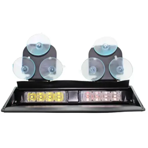 [SOU9810AW ] SOU9810AW - SOSLITE - Vicera led 12-24 vcd blanco/ámbar 8 leds de 3 watts c/u (4 blancos/4 ámbar)  22 patrones de flasheo 0.67 amps Clase I IP65