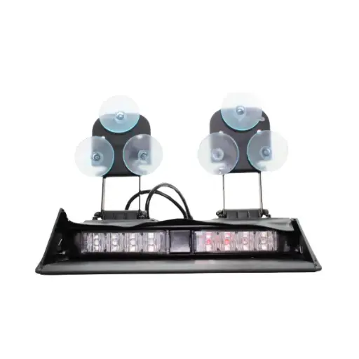 [SOU9810RB ] SOU9810RB - SOSLITE - Vicera led 12-24 vcd rojo /azul  8 leds de 3 watts c/u (4 rojos/4 azules) 22 patrones 0.67 amps Clase I IP65