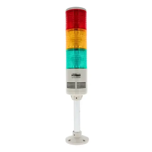[ST80LFBZ3110 ] ST80LFBZ3110 - QLight - Luz indicadora led 110vca 3stack 80mm diam. con alarma 85db IP44