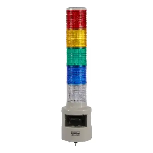 [STD80ELFWS5120RAGBW ] STD80ELFWS5120RAGBW - QLIGHT - Columna de luz led 120vca 5 stack con sonido 105dB IP54 
