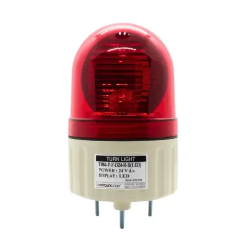 [T084PFD24RD ] T084PFD24RD - Hanyoung - Torreta giratoria con alarma vca rojo 3 led 80dB IP54
