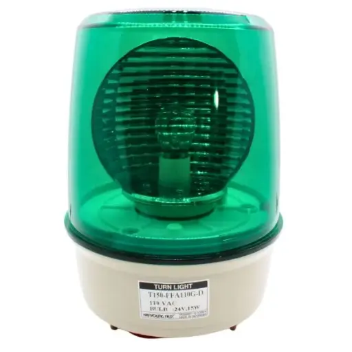 [T150FFA110GD ] T150FFA110GD - Hanyoung - Torreta giratoria 110-220vca con alarma verde 80dB IP54 3 led 150mm
